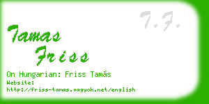 tamas friss business card